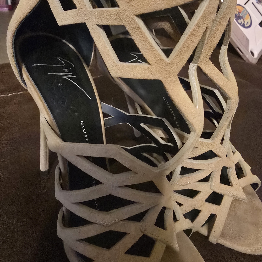 Giuseppe Zanotti Tan Cut-Out Heels